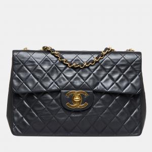 Chanel Black Maxi Classic Lambskin Single Flap