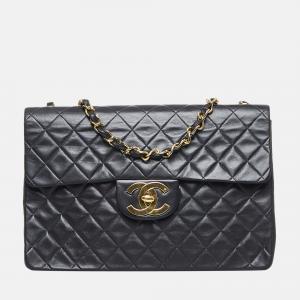 Chanel Black Maxi Classic Lambskin Single Flap