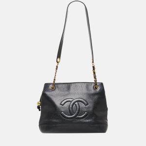 Chanel Black CC Caviar Shoulder Bag