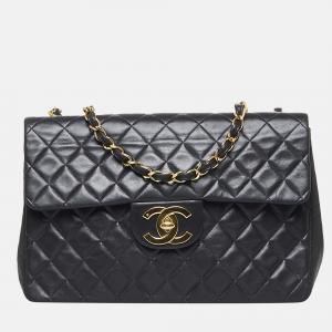 Chanel Black Maxi Classic Lambskin Single Flap