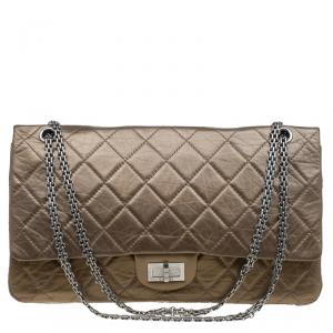 مملوكة مسبقًا Chanel Bronze Quilted Leather 2.55 Reissue Classic 227 Flap Bag