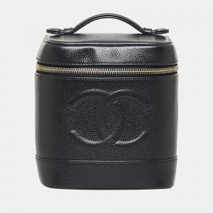 Chanel Black Leather CC Vanity Bag