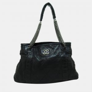 Chanel Black Quilted Leather Chain Shoulder Bag