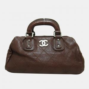 Chanel Brown Leather Outdoor Ligne Bowler Bag