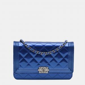 Chanel Blue Boy Wallet on Chain