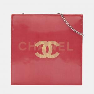 Chanel Red Holographic Chain Shoulder Bag