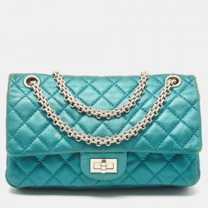 Chanel Teal Quilted Leather Reissue 2.55 Classic 225 Flap Bag