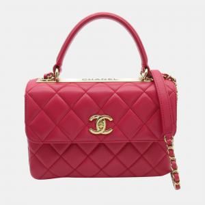 Chanel Pink Leather Trendy CC Handle Bag