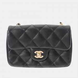 Chanel Black Leather Rectangular Flap Bag