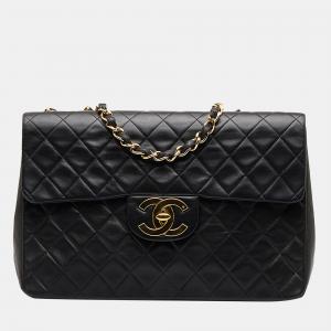 Chanel Black Maxi Classic Lambskin Single Flap