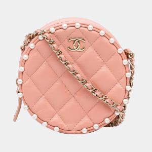 Chanel Pink Pearl Round As Earth Crossbody Bag