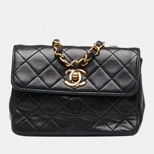 Chanel Black Extra Mini Classic Lambskin Leather Flap Bag