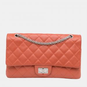 Chanel Orange 2.55 Reissue 226 Lambskin Double Flap