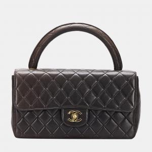 Chanel Black Medium Classic Lambskin Kelly Flap Bag