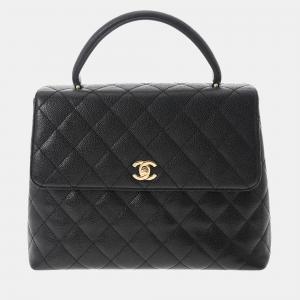 Chanel Black Leather Coco Top Handle Bag