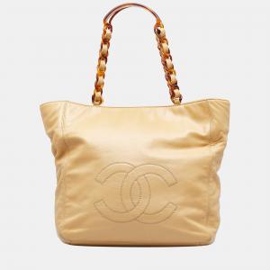 Chanel Beige/Brown CC Tote Bag