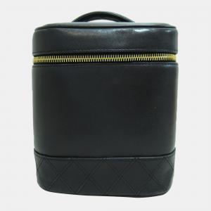 Chanel Black Leather CC Vanity Bag