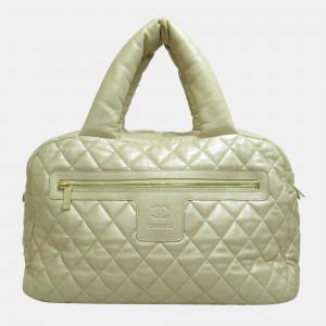 Chanel Gold Quilted Leather Coco Cocoon Bowling Bag