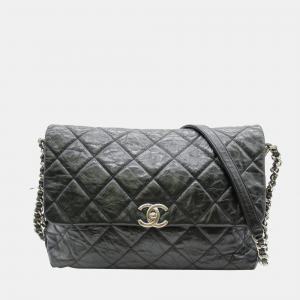 Chanel Black CC Quilted Leather Chain Flap Bag