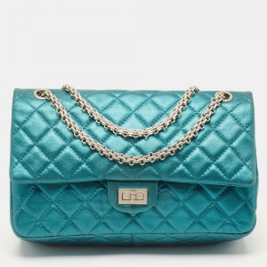 Chanel Metallic Teal Green Quilted Leather Reissue 2.55 Classic 226 Flap Bag