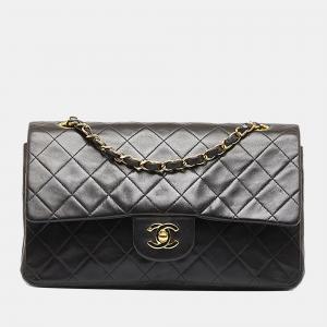 Chanel Black Medium Classic Double Flap Bag Shoulder Bag