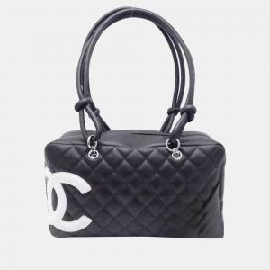 Chanel Black Leather Cambon Ligne Bowler Bag