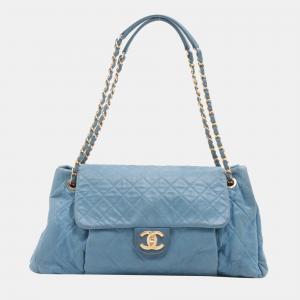 Chanel Matelasse Leather Chain shoulder bag Blue Gold Metal fittings 15929970