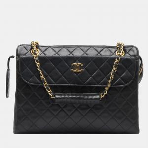 Chanel Black CC Matelasse Shoulder Bag