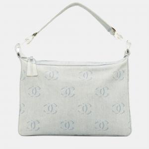 Chanel Blue CC Denim Shoulder Bag