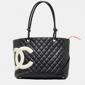 Chanel Black Animal skin Cambon Ligne Tote Bag Tote Bag