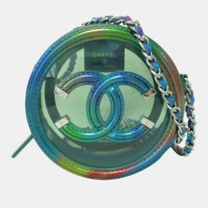 Chanel Clear Plastic CC Round Chain Crossbody Bag