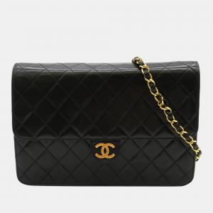 Chanel Black Quilted Leather Single Flap Bag