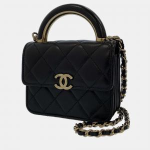 Chanel Black Leather Small Trendy CC Shoulder Bag