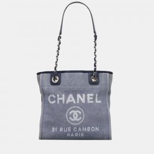 Chanel Blue Small Deauville Tote