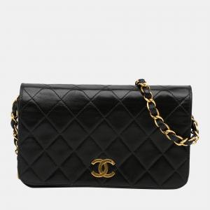 Chanel Black CC Matelasse Lambskin Flap Crossbody