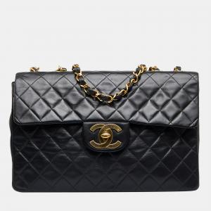 Chanel Black Maxi Classic Lambskin Single Flap