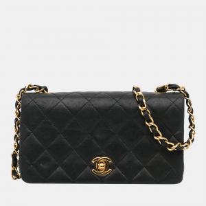 Chanel Black CC Matelasse Lambskin Flap Crossbody