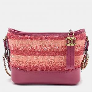Chanel Pink Sequin Small Gabrielle Hobo Bag
