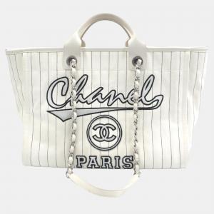 Chanel White Deauville Shoulder Bag