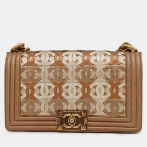 Chanel Brown/Beige Paris-Dubai Medium Boy Bag