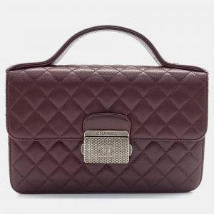 Chanel Burgundy Leather Crossbody Bag