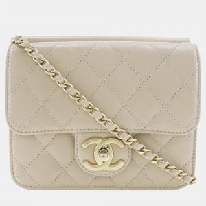 Chanel Beige Classic Mini Single Flap Bag