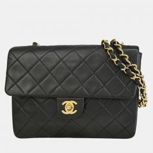 Chanel Black Leather XS Classic Single Flap Shoulder Bags