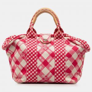 Pre Owned Chanel Canvas Gingham Handbag