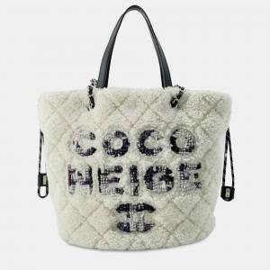 Chanel Shearling Coco Neige Tote