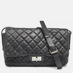 Chanel Black Quilted Leather Easy Reissue Messenger Bag