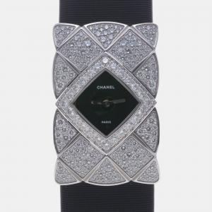 Chanel Coco Crush Diamond Quartz White Gold Women's Wristwatch 23 mm