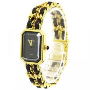 Chanel Black Gold-Plated Steel Premiere Rock Women's Wristwatch 20MM