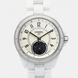 Pre Owned ساعة يد نسائية شانيل J12 H3404 أوتوماتيكية سيراميك بيضاء 39 مم