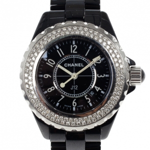 Chanel Black Ceramic J12 Women's Wristwatch 33MM